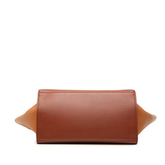 セリーヌ トラペーズ ミディアム ハンドバッグ ショルダーバッグ 2WAY 169543 ブラック ブラウン レザー レディース CELINE 【中古】