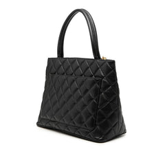 シャネル 復刻トート ココマーク ハンドバッグ トートバッグ ブラック キャビアスキン レディース CHANEL 【中古】