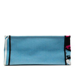 クリスチャンディオール ブックトート ミディアム トートバッグ ライトブルー マルチカラー キャンバス レディース Christian Dior 【中古】