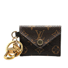 ルイ ヴィトン モノグラム ポルトクレ キリガミ キーホルダー バッグチャーム M69003 ブラウン PVC メッキ レディース LOUIS VUITTON 【中古】