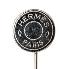 エルメス セリエ ピンブローチ シルバー メタル レディース HERMES 【中古】