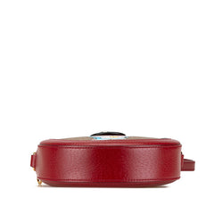 グッチ × ドラえもん ミニ GGスプリーム 斜め掛け ショルダーバッグ 625216 ベージュ レッド PVC レザー レディース GUCCI 【中古】