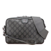 グッチ GGスプリーム オフィディア ショルダーバッグ 699439 グレー PVC レザー レディース GUCCI 【中古】