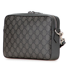 グッチ GGスプリーム オフィディア ショルダーバッグ 699439 グレー PVC レザー レディース GUCCI 【中古】