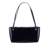 エルメス インボックス ハンドバッグ ネイビー シルバー金具 ボックスカーフ レディース HERMES 【中古】