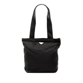 プラダ 三角ロゴプレート トートバッグ ハンドバッグ ブラック ナイロン レディース PRADA 【中古】