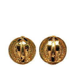 シャネル ラウンド フェイクパール イヤリング ゴールド メッキ レディース CHANEL 【中古】