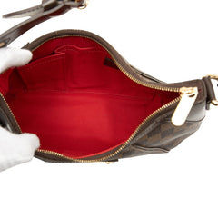 ルイ ヴィトン ダミエ テムズGM ワンショルダー ショルダーバッグ N48181 ブラウン PVC レザー レディース LOUIS VUITTON 【中古】