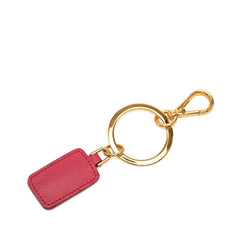 プラダ キーホルダー キーリング バッグチャーム ピンク イエロー サフィアーノレザー レディース PRADA 【中古】