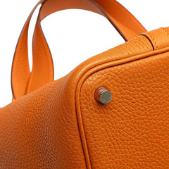 エルメス ピコタンPM ハンドバッグ ポティロン オレンジ トリヨンクレマンス レディース HERMES 【中古】