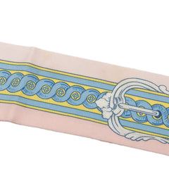 エルメス ツイリー BRIDE DE COUR 法廷の勒 スカーフ ピンク マルチカラー シルク レディース HERMES 【中古】