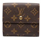 ルイ ヴィトン モノグラム ポルトフォイユ エリーズ 二つ折り財布 M61654 ブラウン PVC レザー レディース LOUIS VUITTON 中古