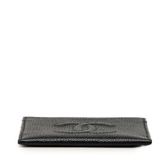 シャネル ココマーク カードケース パスケース ブラック キャビアスキン レディース CHANEL 中古