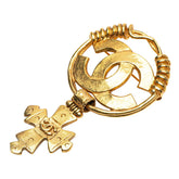 シャネル ヴィンテージ ココマーク ブローチ ゴールド メッキ レディース CHANEL 【中古】