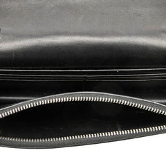 サンローラン YSLロゴ クロコ型押し タッセル チェーン ショルダーバッグ ブラック レザー レディース SAINT LAURENT 【中古】