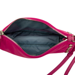 プラダ エチケット スタッズ ショルダーバッグ 1NE006 ピンク ナイロン レザー レディース PRADA 中古