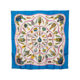エルメス カレ90 Qu'importe le flacon 香水瓶 スカーフ ホワイト マルチカラー シルク レディース HERMES 【中古】