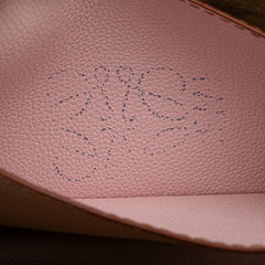 ロエベ バルセロナ ショルダーバッグ ピンク ブラウン レザー レディース LOEWE 【中古】