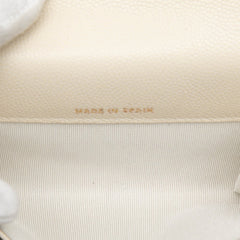 シャネル ココマーク マトラッセ コインケース 小銭入れ AP0214 ホワイト キャビアスキン レディース CHANEL 【中古】