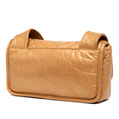 シャネル マトラッセ ワイルドステッチ ヴィンテージ 斜め掛け ショルダーバッグ ゴールド レザー レディース CHANEL 【中古】