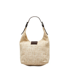 フェンディ ズッカ ミニ ハンドバック 26686 ベージュ キャンバス レザー レディース FENDI 【中古】