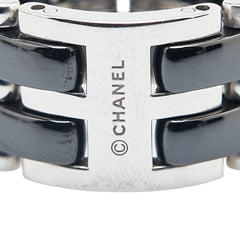 シャネル ウルトラワイド リング 指輪 #48 K18WG ホワイトゴールド ブラックセラミック レディース CHANEL 【中古】