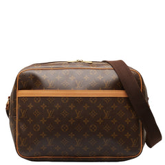 ルイ ヴィトン モノグラム リポーターGM 斜め掛け ショルダーバッグ M45252 ブラウン PVC レザー レディース LOUIS VUITTON 【中古】