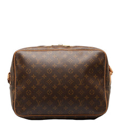 ルイ ヴィトン モノグラム リポーターGM 斜め掛け ショルダーバッグ M45252 ブラウン PVC レザー レディース LOUIS VUITTON 【中古】