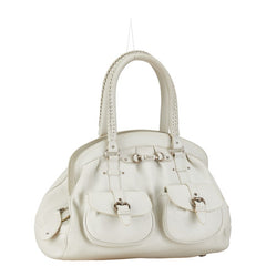 ディオール ハンドバッグ トートバッグ ホワイト レザー レディース Dior 【中古】