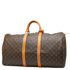 ルイ ヴィトン モノグラム キーポル55 ボストンバッグ トラベルバッグ 旅行用バッグ M41424 ブラウン PVC レザー レディース LOUIS VUITTON 【中古】