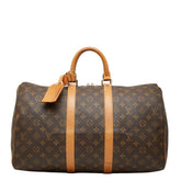 ルイ ヴィトン モノグラム キーポル45 ボストンバッグ ハンドバッグ M41428 ブラウン PVC レザー レディース LOUIS VUITTON 中古