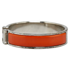 エルメス クリックH GM バングル シルバー オレンジ メタル レディース HERMES 【中古】