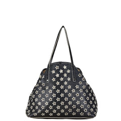 ジミーチュウ スター ハンドバッグ トートバッグ ブラック ホワイト レザー レディース JIMMY CHOO 【中古】