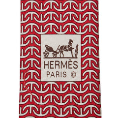 エルメス 総柄 ネクタイ レッド シルク レディース HERMES 【中古】