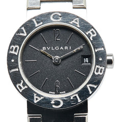 ブルガリ ブルガリブルガリ 腕時計 BB23SS クオーツ ブラック文字盤 ステンレススチール レディース BVLGARI 【中古】