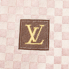 ルイ ヴィトン ダミエ クラヴァット プティ ネクタイ M74322 ローズクレール ピンク シルク レディース LOUIS VUITTON 【中古】