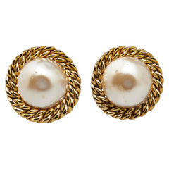 シャネル イヤリング ゴールド ホワイト メッキ パール レディース CHANEL 【中古】