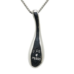 Pt900 プラチナ Pt850 プラチナ ダイヤ0.08ct ペンダントネックレス レディース 【中古】