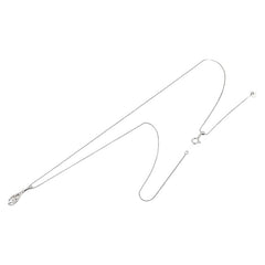 Pt900 プラチナ Pt850 プラチナ ダイヤ0.08ct ペンダントネックレス レディース 【中古】