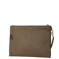 フェンディ クラッチバッグ セカンドバッグ 7N0110 グレージュ レザー レディース FENDI 【中古】