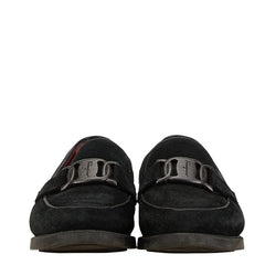 サルヴァトーレフェラガモ ヴァラ ローファー サイズ:36 ブラック スウェード レディース Salvatore Ferragamo 【中古】