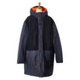 アルマーニエクスチェンジ コート サイズ:M 6KZLL7 ZDCNZ ネイビー ブラック コットン ナイロン 中綿 メンズ ARMANI EXCHANGE 【中古】