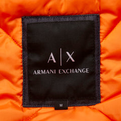 アルマーニエクスチェンジ コート サイズ:M 6KZLL7 ZDCNZ ネイビー ブラック コットン ナイロン 中綿 メンズ ARMANI EXCHANGE 【中古】