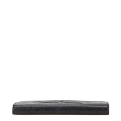 シャネル ココマーク がま口 長財布 ブラック キャビアスキン レディース CHANEL 【中古】