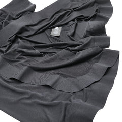 バレンシアガ フロントスリット 半袖 Tシャツ サイズ:M ブラック ポリウレタン ポリエステル コットン レディース BALENCIAGA 【中古】