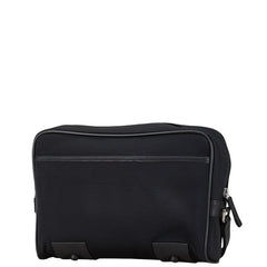モンブラン セカンドバッグ クラッチバッグ ブラック キャンバス レザー メンズ MONTBLANC 【中古】