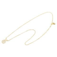 ディオール CDロゴ ラインストーン ネックレス ゴールド メッキ レディース Dior 【中古】