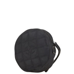シャネル ニュートラベルライン ココマーク ポーチ ブラック ナイロン レザー レディース CHANEL 【中古】