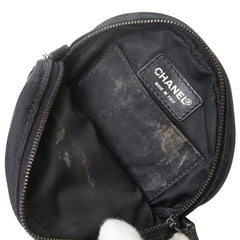 シャネル ニュートラベルライン ココマーク ポーチ ブラック ナイロン レザー レディース CHANEL 【中古】
