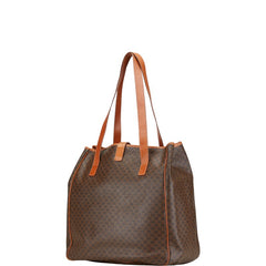 セリーヌ マカダム トートバッグ ショルダーバッグ ブラウン PVC レザー レディース CELINE 【中古】